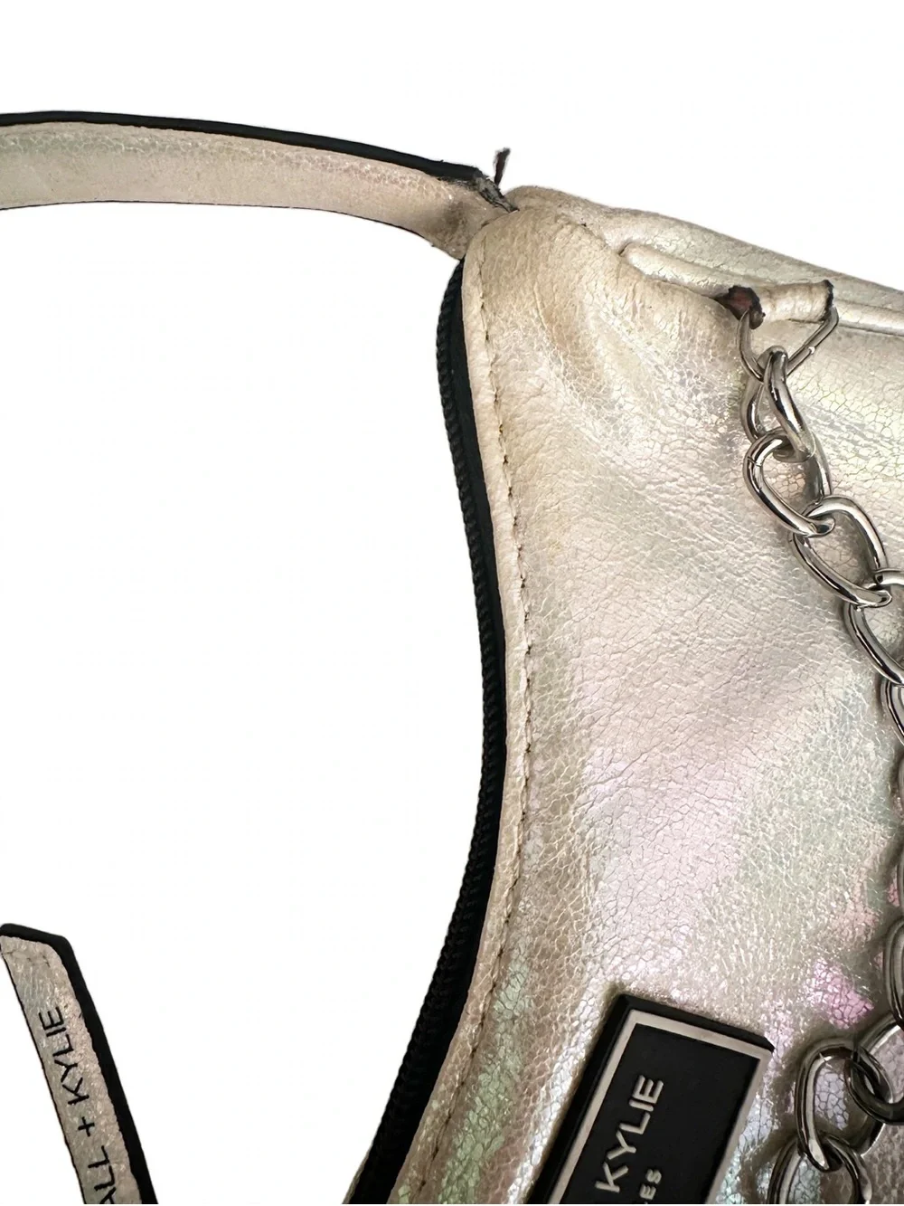 Kendall & Kylie Iridescent Hobo Shoulder Bag with Chain